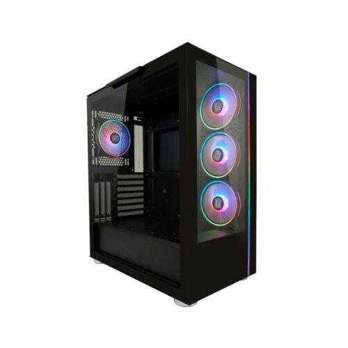 LC-Power Kuciste LC-808B-ON Skylla_X, Midi-ATX Case, black, 4x120mm ARGB fan Slike