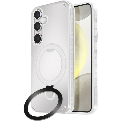 AVIZAR MagSafe ohišje za Samsung S24 in S25 Odporno na udarce s stojalom, Bela, (5000013492) Cene