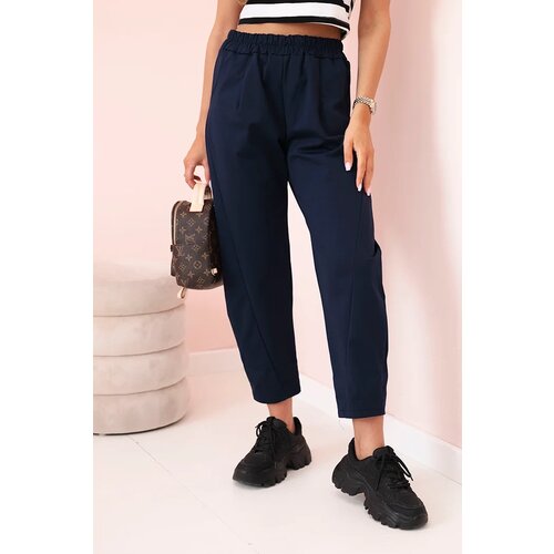 Kesi Włoski Trousers with pockets Summer Punto navy blue Cene
