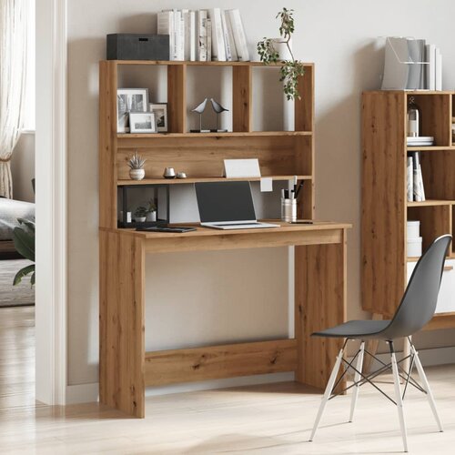Maison Chic Pisalna miza - pisarniška miza - Računalniška miza s policami artisian hrast 102x45x148 cm inž. les, (21785428) Cene