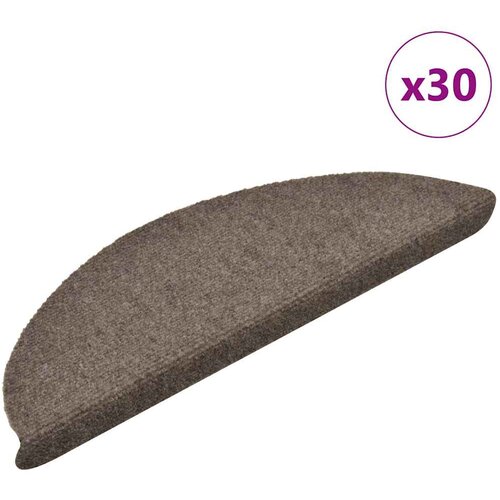  Prostirke za stepenice, samoljepljive, 30 kom, 56x17x3 cm, bež, poluokrugle Cene