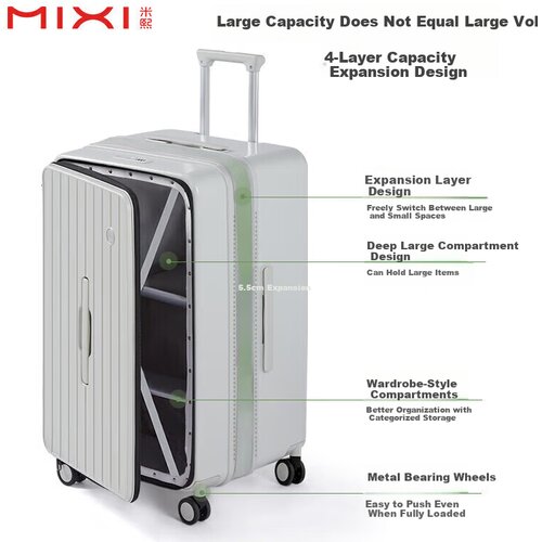  Mixi Kofer, 71.12cm, Sivo-Beli Cene