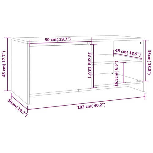  Stolić za kavu boja betona 102 x 50 x 45 cm konstruirano drvo Slike