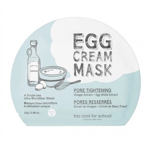 TOO COOL FOR SCHOOL EGG cream mask pore tightening 28g Slike
