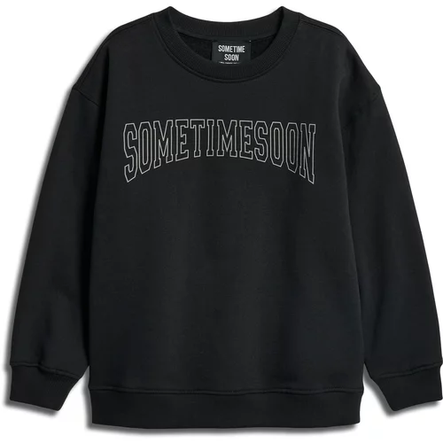 SOMETIME SOON Sweater majica 'Winters' svijetlosiva / crna