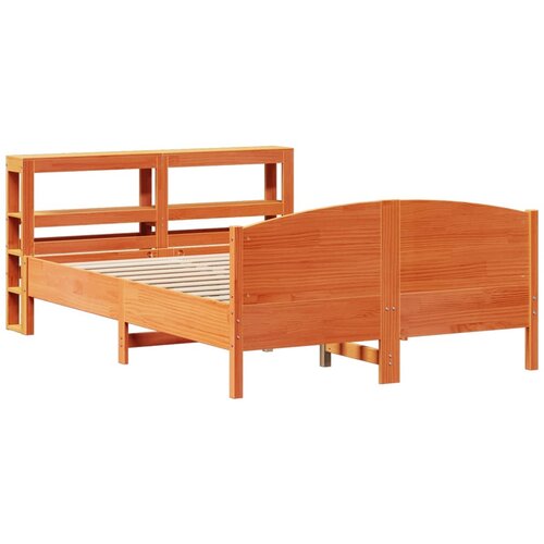 VidaXL Okvir kreveta bez madraca vo&amp;scaron;tano smeđi 140x190 cm od borovine Slike