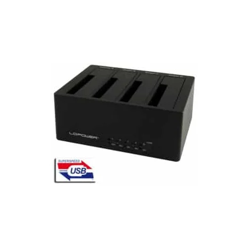 LC-Power LC-DOCK-U3-4B HDD docking station 2,5″ /3,5″ SATA HDDs/SSDs