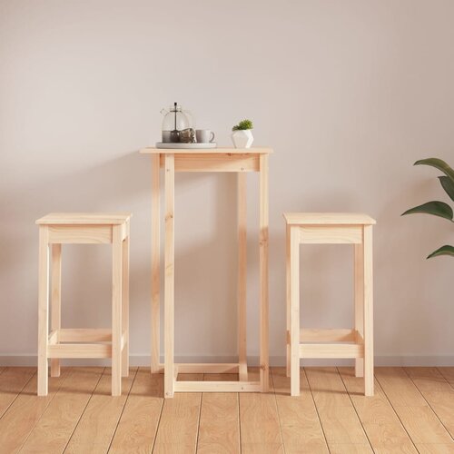 The Living Store Barska garnitura 3-delna trdna borovina - Barska Garnitura, (21470831) Slike