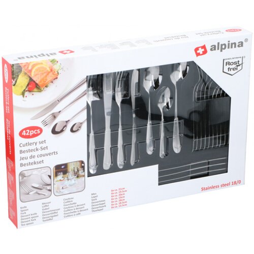  Set pribora za jelo 42-dijelni set od nehrđajućeg čelika Slike