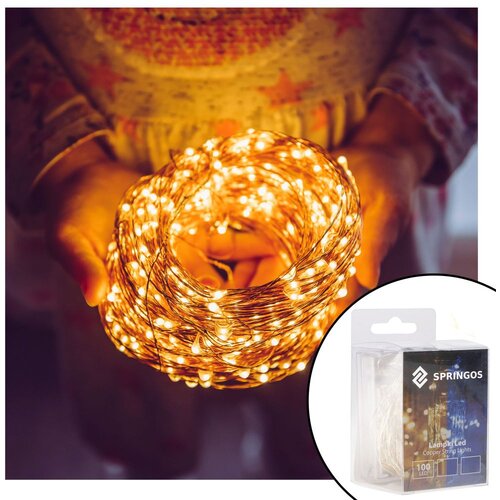  LED lampice na baterije, 100 LED dioda Slike