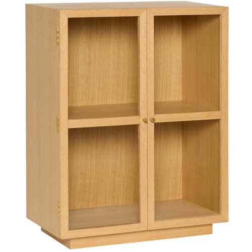 H&amp;uuml;bsch Viseća vitrina u dekoru hrasta u prirodnoj boji 70x90x39 cm Mae &amp;ndash; Slike