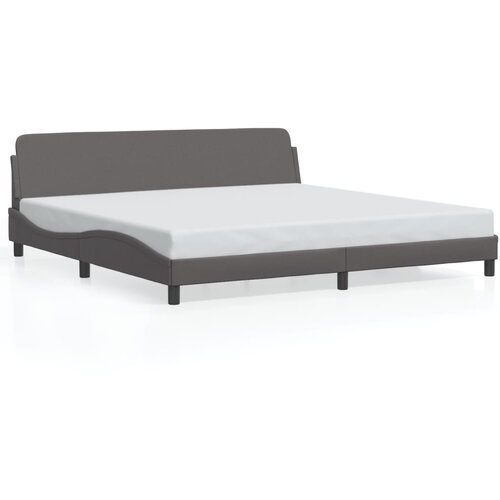 Maison Chic Posteljni okvir - Dvoposteljna postelja - Zakonska postelja z vzglavjem siva 200x200 cm umetno usnje-J6105, (21777027) Cene