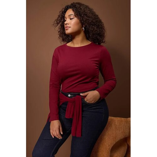 Trendyol Ženska bluza Tbbaw26Af00027, Bordo Slike