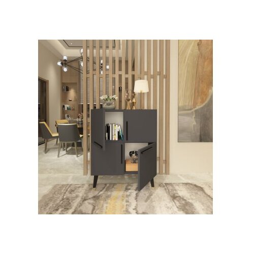 Woody Fashion Komoda Makro Anthracite Cene