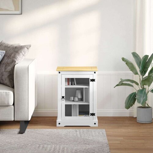 HiFi omara Bela 60 x 50 x 82 cm Masivno borovo les, (5000202762) Cene