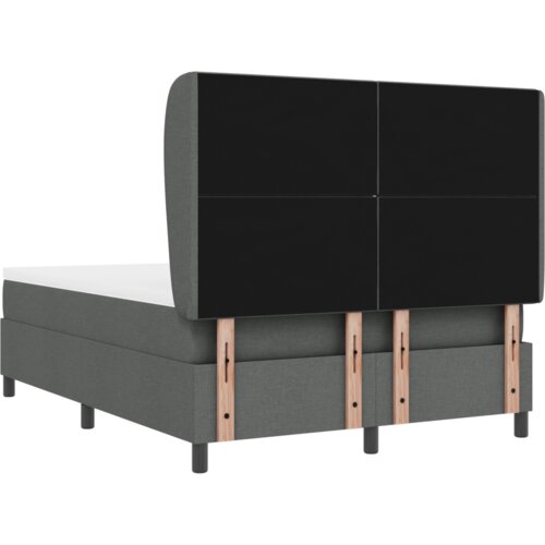 Box Spring Krevet s Madracem Tamno Siva 160x200 cm Tkanina Slike
