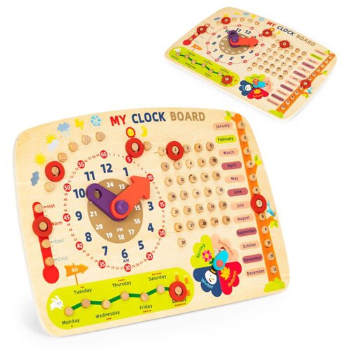 ECO TOYS drvena edukativna ploča na engleskom jeziku Slike