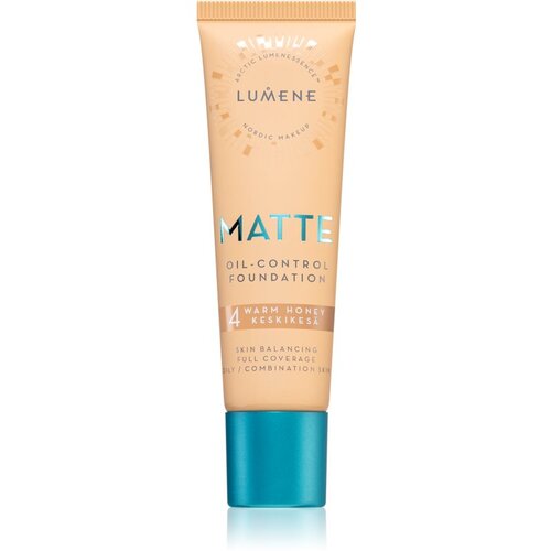 Lumene Matte Oil-Control fluidni puder za mje&amp;scaron;ovitu i masnu kožu nijansa 4 Warm Honey 30 ml Slike
