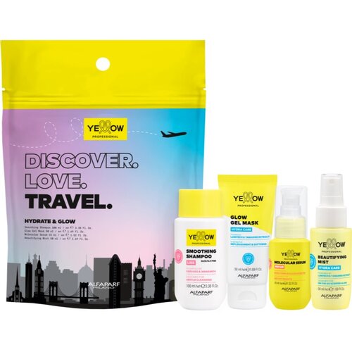 Yellow Professional Discover.Love.Travel. Set putni set za kosu 4 kom Slike