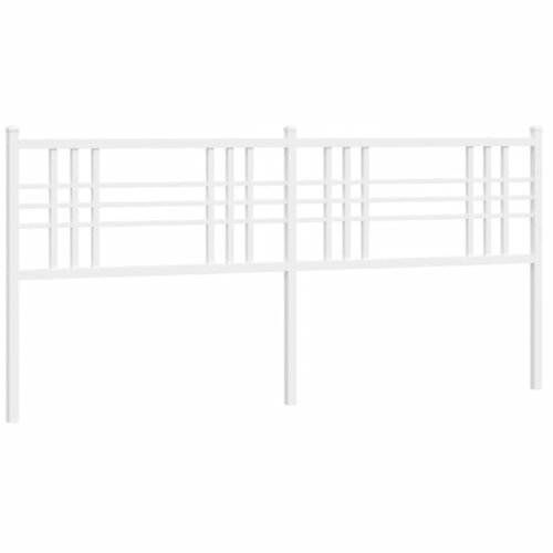 Maison Chic kovinsko posteljno vzglavje - vzglavna omarica - nočna omarica belo 200 cm, (21704742) Slike