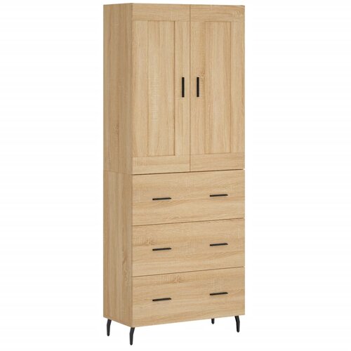  Visoka komoda hrasta sonome 69,5x34x180cm od konstruiranog drva Slike