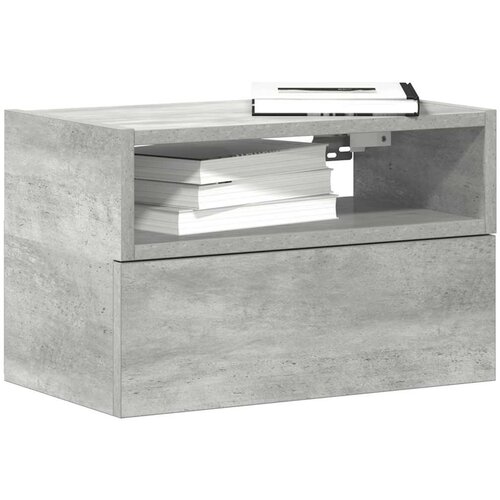 VidaXL Stenska nočna omarica betonsko siva 45x26x28,5 cm Slike