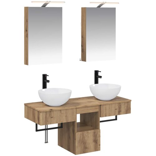  Set ormarića za kupaonicu 5 pcs Hrast artisan Cijene