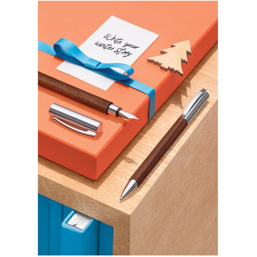 Nalivpero DRVENO TIJELO (DRVO ORAH) AMBITION (F) FABER CASTELL 148581-SELECTIVE SMEĐE Slike