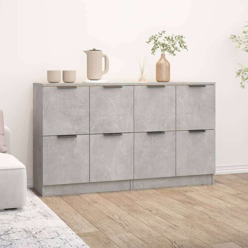  Komoda 2 kosa betonsko siva 60x30x70 cm konstruiran les, (20654379) Slike