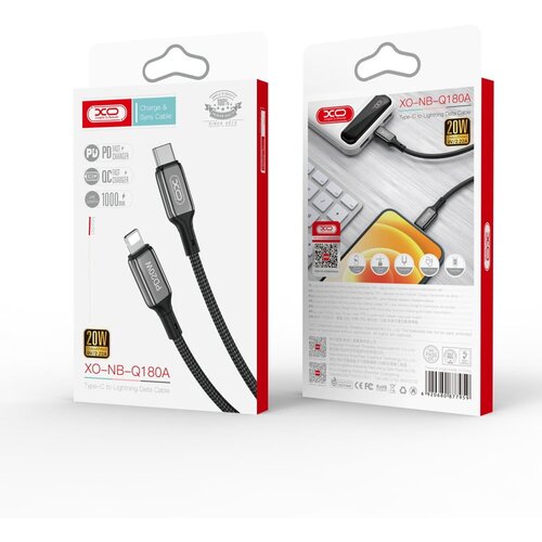 XO kabel NB-Q180A USB-C - Lightning 1m 20W crni Cijene