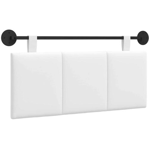  Držeće uzglavlje Zidne Prugasti Bijeli 110 x 55 x 5 cm tkanina - Bijeli 100 cm bez LED Slike