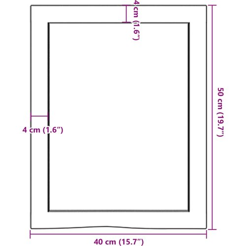  Zidna polica svjetlosmeđa 40x50x(2-4) cm obrađena hrastovina Slike