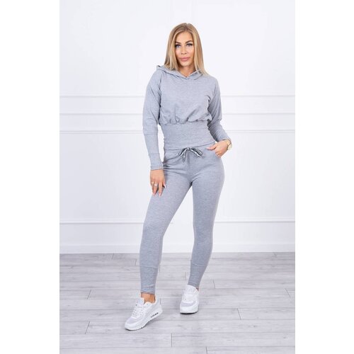 Kesi Set with wide cuffs in gray color Cene