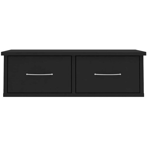  Zidna polica s ladicama crna 60x26x18,5 cm konstruirano drvo Slike