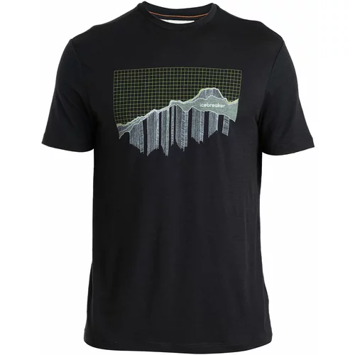 ICEBREAKER Funkcionalna majica 'Tech Lite III' siva / zelena / črna