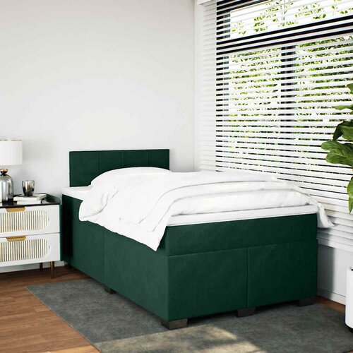Box spring krevet s madracem tamnozeleni 120x200 cm bar&amp;scaron;unasti Slike