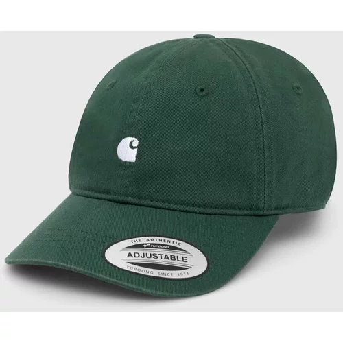 Carhartt WIP Pamučna kapa sa šiltom Madison Logo Cap boja: zelena, bez uzorka, I023750.22VXX