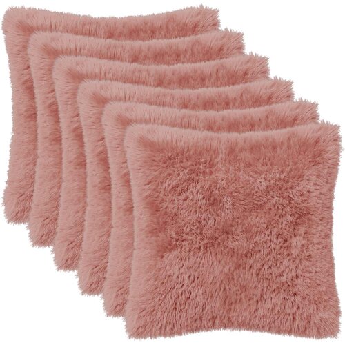  Presvlaka za jastuk 6 pcs HEERLEN Ružičasta 45 x 45 cm PV flis Cene