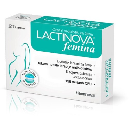 Hexanova Lactinova femina Oralni probiotik za žene, 21 kapsula Cene