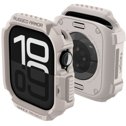 Spigen RUGGED ARMOR V2 PA&amp;Scaron;ČEK ZA APPLE WATCH 10 11 (42 MM) DUNE BEIGE TRPEŽEN, (5000336455) Slike