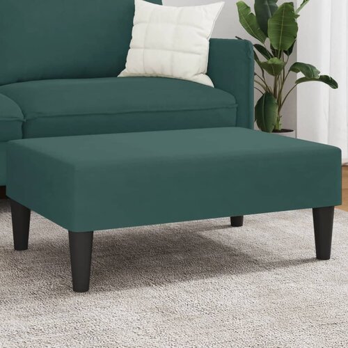 vidaXL Stolček za noge temno zelen 77x55x31 cm žamet Cene