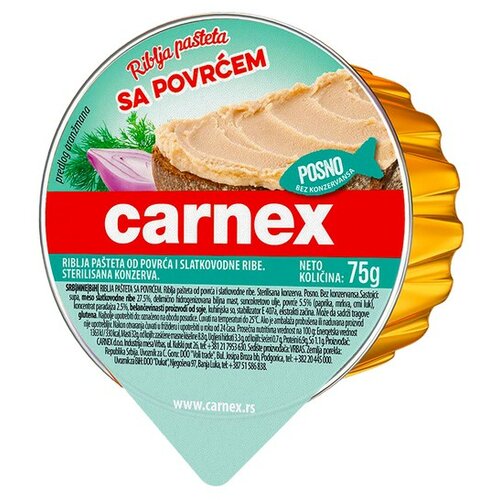 Carnex pašteta riblja sa povrćem, 75g Cene