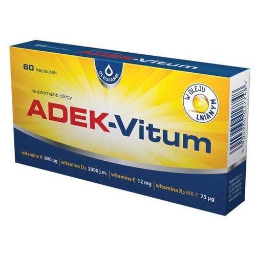 Oleofarm Vitaminski kompleks A, D3, E in K2 Vitum (60 kapsul) Slike