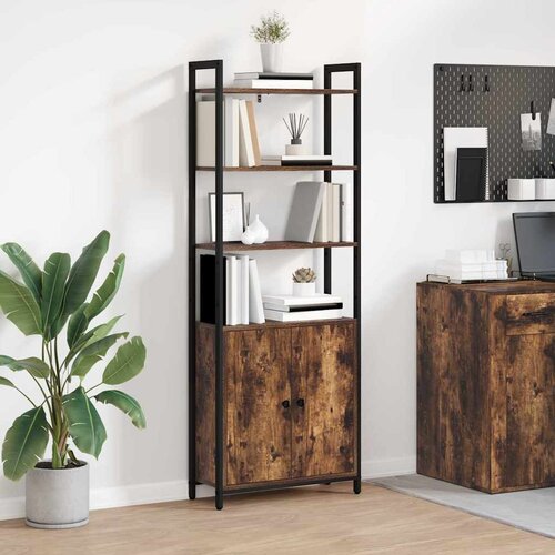 VidaXL Ormarić za knjige Dimljeni hrast 60 x 24 x 161 cm Slike