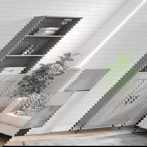 vidaXL Visoka komoda siva sonome 69 5x34x180 cm od konstruiranog drva Cijene
