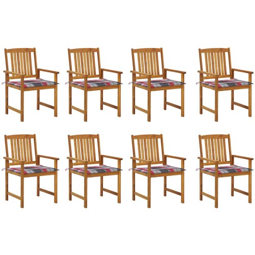 The Living Store Vrtni stoli z blazinami 8 kosov trden akacijev les - Vrtni Stol, (21478376) Cene