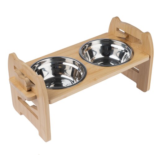 Modern Living dvostruka zdjelica s postoljem od bambusa Ubud - 550 ml, D 42 x Š 19 x V 20 cm Cene