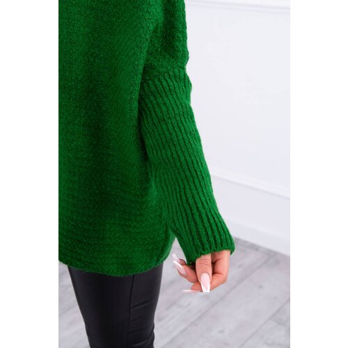 Kesi Hooded sweater with batwing sleeve green Cene