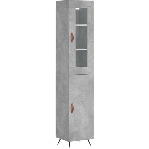 Maison Chic Visoka omara - Komoda - Predalnik betonsko siva 34,5x34x180 cm inženirski les, (21719895) Slike