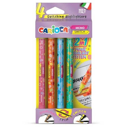 Carioca Switch označevalec z dvema konicama, 4-delni komplet - Cene